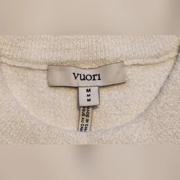 Men's Vuori Midweight Rib Sweater. Ivory. Size M. EUC